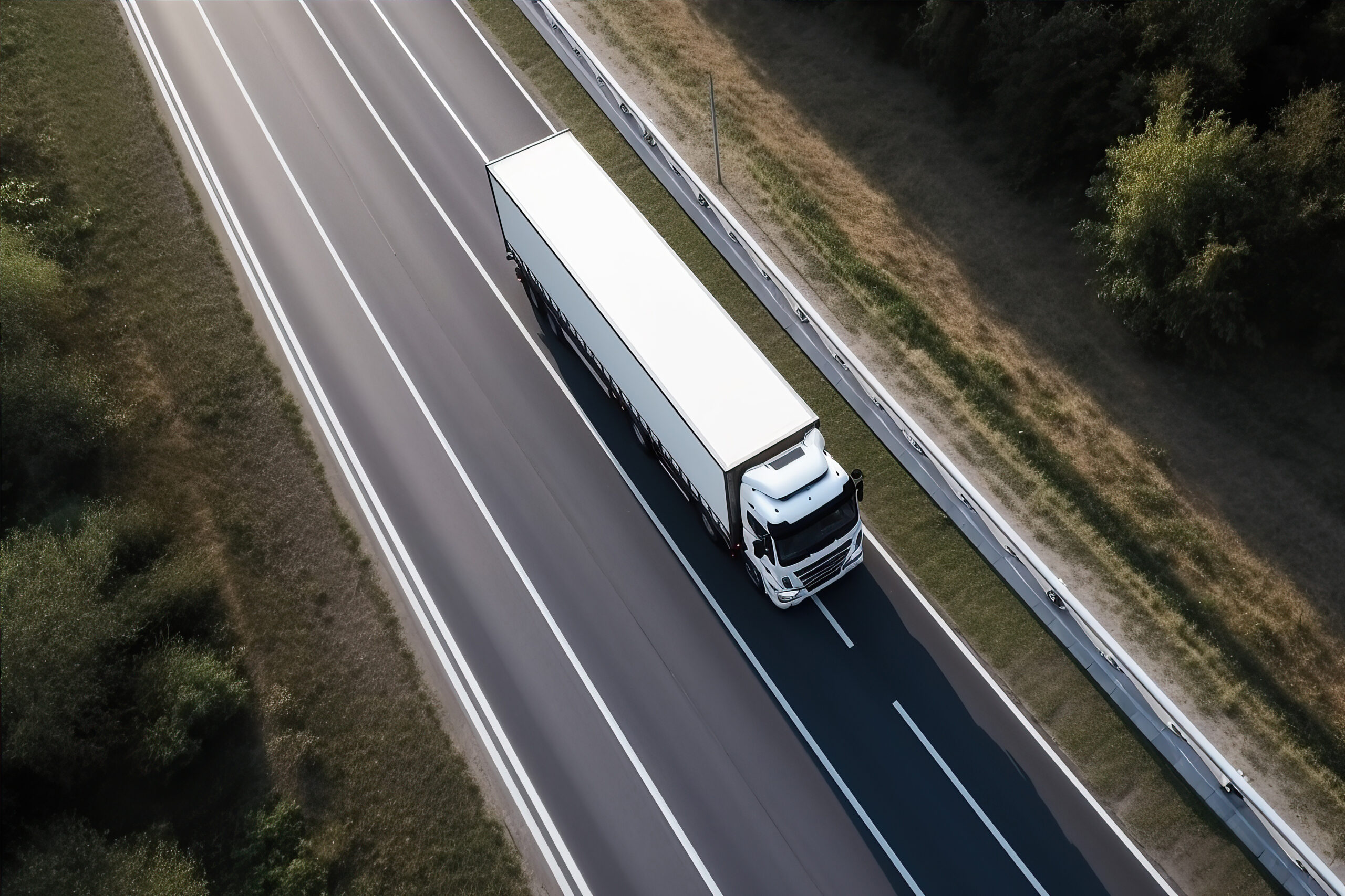 Proteção Veicular Caminhão - truck with container highway cargo transportation generative ai 1 scaled