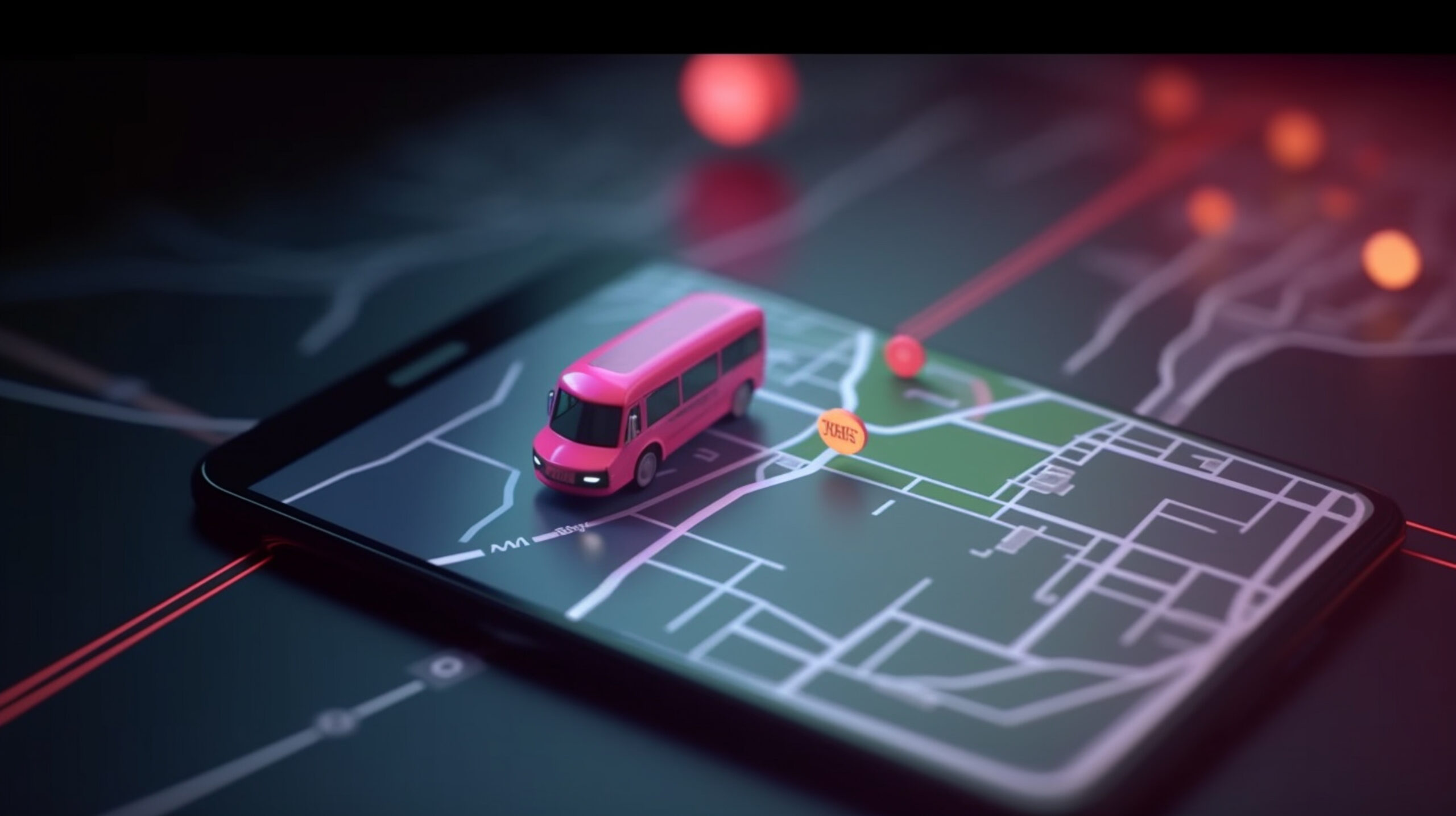 Proteção Veicular Caminhão - pink bus map city with city background scaled