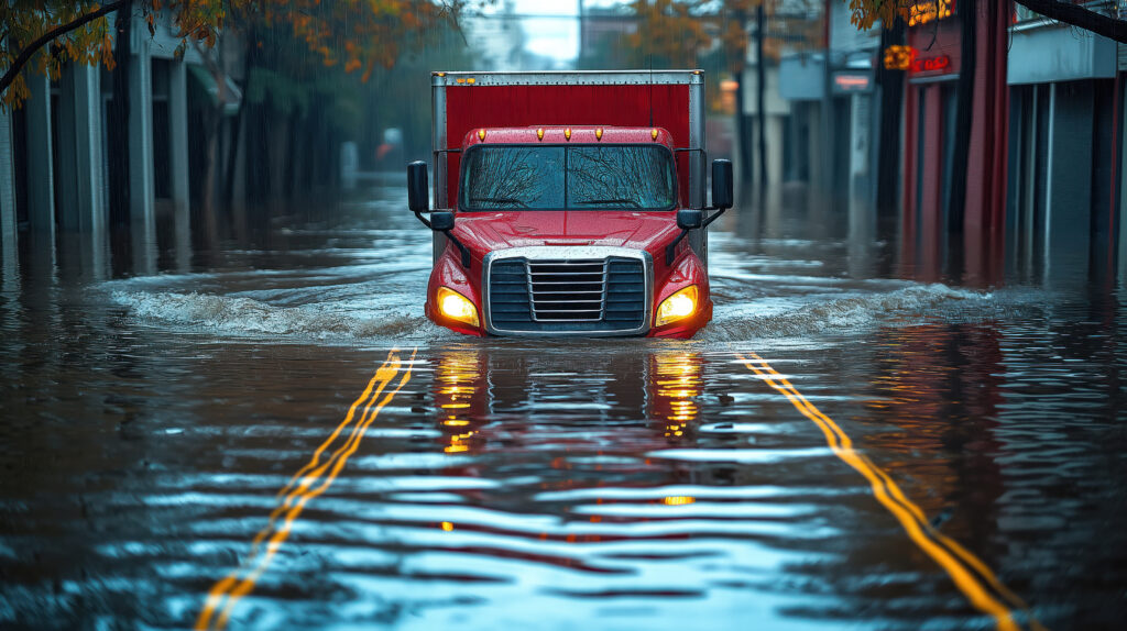 red-truck-navigates-flooded-urban-street-heavy-rain-vehicle-drives-through-deep-water-1024x574 Proteção Contra Fenômenos Naturais